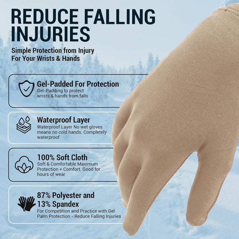 Kami-So Figure Skating Gloves for Girls | Gel Padded Ice Skate Gloves | Thermal, Padded Wrist Protection | Multiple Colors - Image 2
